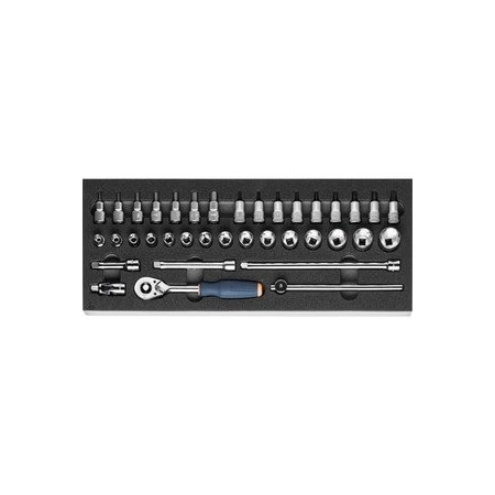 Garant Socket set 3/8 inch in Heavy Duty Foam, 37 Pc 953741 37